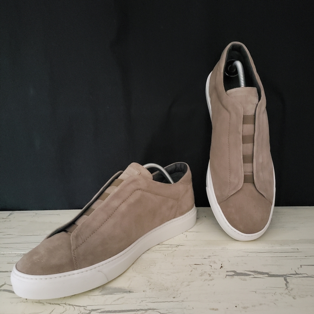 To Boot New York Adam Derrick  Slip-On Stone Suede Sneakers - Men's size 11.5
